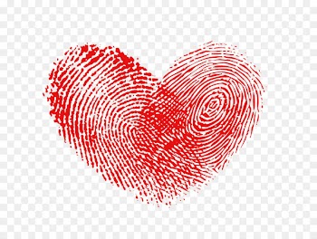 Heart Fingerprint Raster graphics - Fingerprint heart 