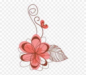 Heart Flower Clip Art - Cute Floral Seamless Background - Round Ornament