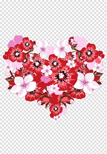 Heart Flower Desktop , Flowers Heart transparent background PNG clipart