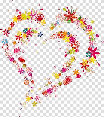 Heart Flower Floral design , heart transparent background PNG clipart
