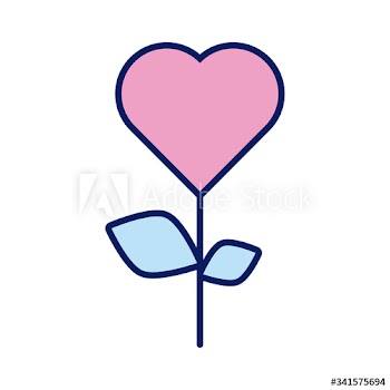 heart flower solidarity line and fill style
