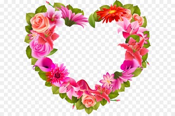 Heart Flower Valentine's Day Clip art - Heart-shaped wreath pattern 