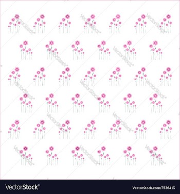 Heart Flowers background or card vector image