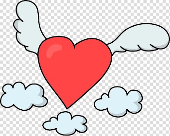 Heart , Flying Heart transparent background PNG clipart