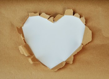 Heart frame background, ripped brown | Free PSD - rawpixel