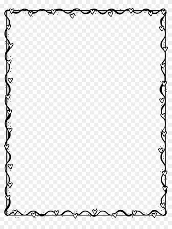 Heart Frame Freebie - Melonheadz Black And White Border