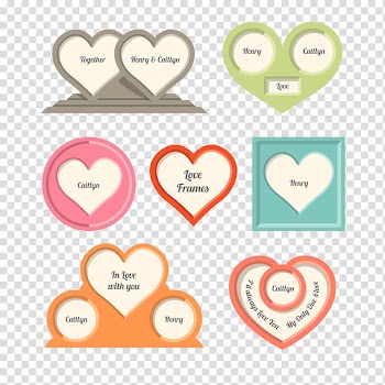 Heart frame, Love Frame transparent background PNG clipart