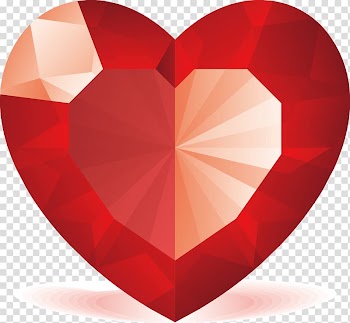 Heart Gemstone Symbol Emoticon Valentines Day, Red heart-shaped diamonds transparent background PNG clipart