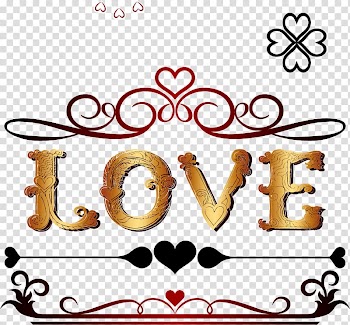 Heart, Gold LOVE transparent background PNG clipart