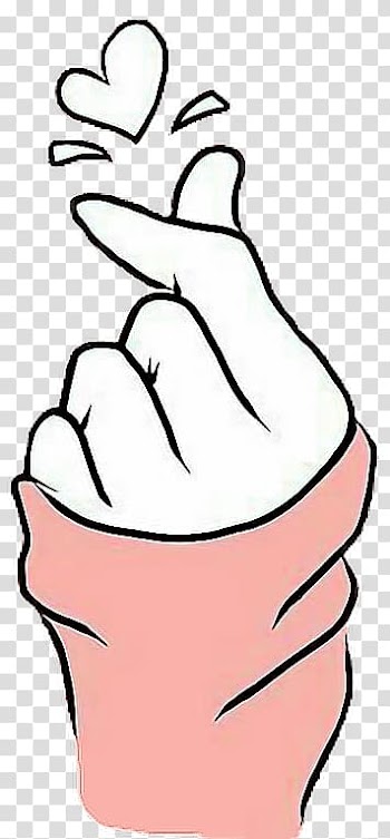 Heart hand sign , South Korea Snuper Korean Heart BLOSSOM, finger heart transparent background PNG clipart