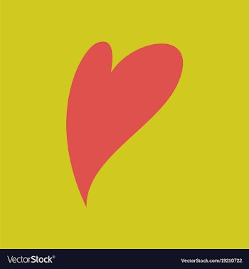 Heart icon flat love symbol valentines day sign vector image