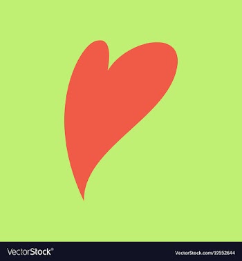 Heart icon flat love symbol valentines day sign vector image