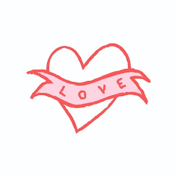 Heart icon love word, vector pink doodle… | Free stock illustration | High Resolution graphic