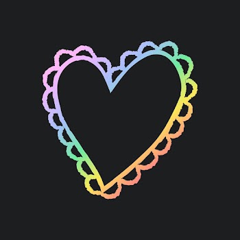 Heart icon psd, holographic rainbow… | Free stock illustration | High Resolution graphic