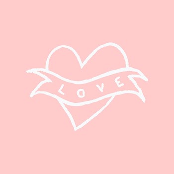 Heart icon psd love word, pink doodle… | Free stock illustration | High Resolution graphic