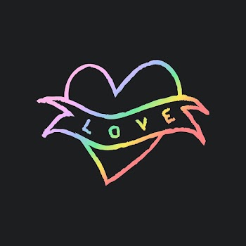 Heart icon with love word, vector art in hand… | Free stock illustration | High Resolution graphic