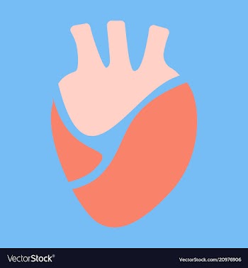 Heart icon world medecine in flatstyle vector image
