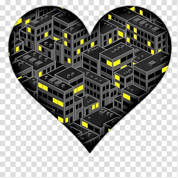 Heart Icons, lighted structures illustration transparent background PNG clipart