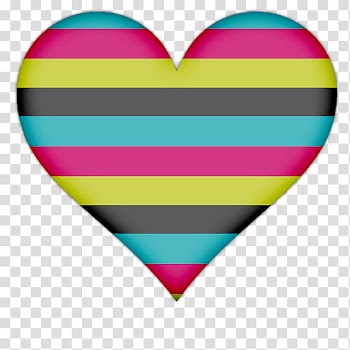 Heart Icons, multicolored striped heart illustration transparent background PNG clipart