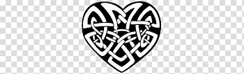 Heart illustration, Celtic Heart Tattoo transparent background PNG clipart