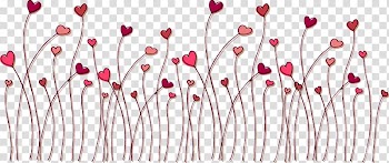Heart Illustration, Simple hand-painted heart-shaped grass pattern transparent background PNG clipart