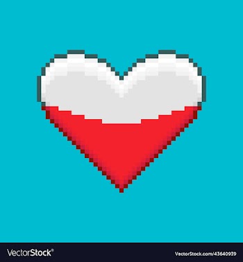 heart in the colors of the flag of poland