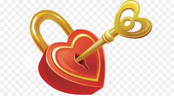 Heart Key Royalty-free Lock - Valentine's Day romantic elements 