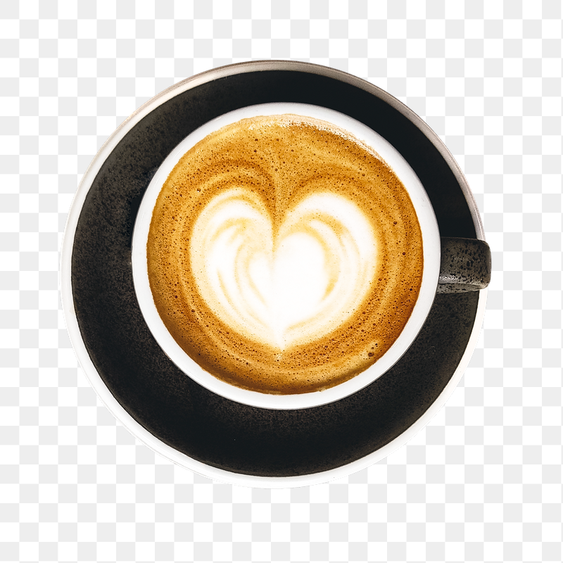 Heart latte art coffee  | Free PNG - rawpixel