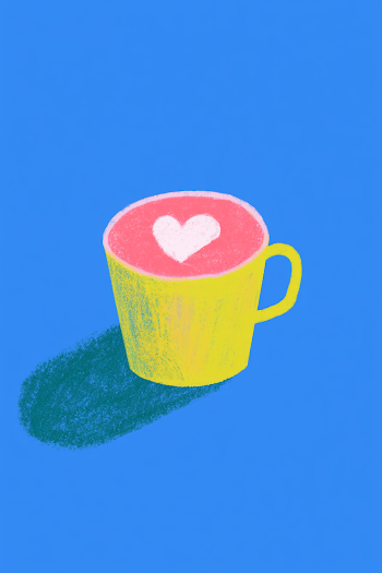Heart Latte Art in a Minimalist Cup