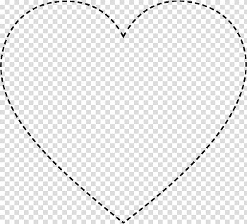 Heart Line art, dotted line transparent background PNG clipart