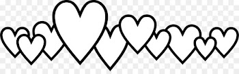 Heart Line Clip art Angle M-095 - horizontal heart border 