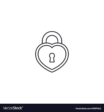 heart lock creative icon from valentines day