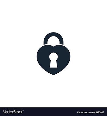 heart lock creative icon from valentines day