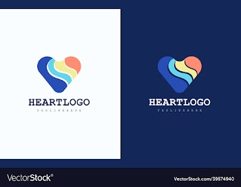 heart logo icon design concept