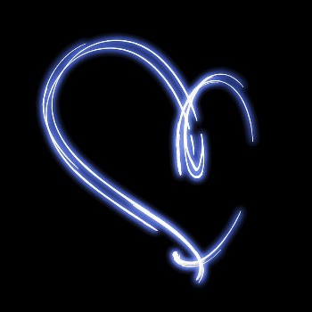 Heart long exposure collage element | Free PSD - rawpixel