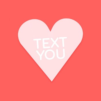 Heart love clip art, text | Free Photo - rawpixel