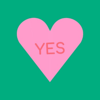 Heart love clip art, yes | Free Photo - rawpixel