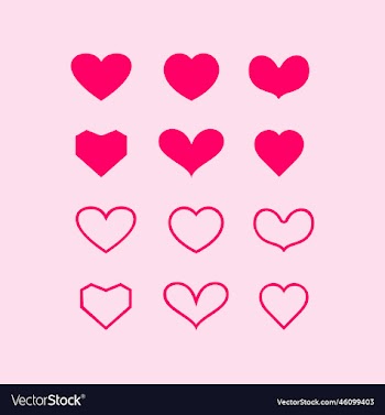 heart love collection design template