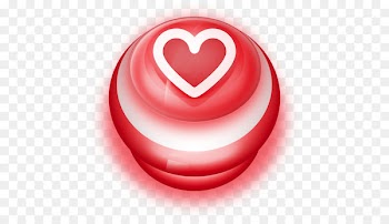 heart love lip - Button Red Love Heart 