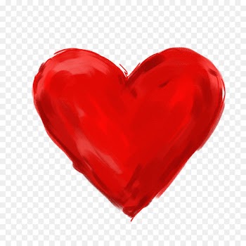 Heart Love Red Valentines Day - Hand-painted red heart 