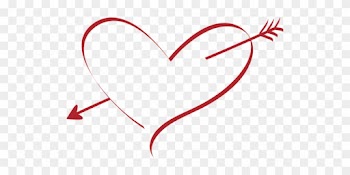 Heart Love Wedding Amor Arrow Red Pierced - Heart With Cupid's Arrow