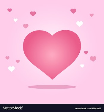 heart love with pink background