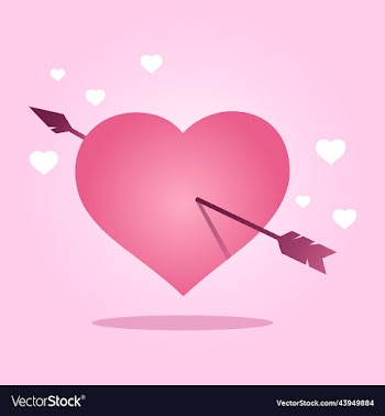 heart love with pink background