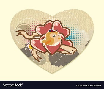 Heart made of paper vector image