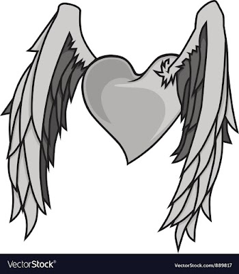 Heart n wings vector image