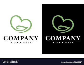 heart nature logo design which becomes