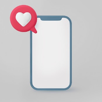 Heart notification clipart, mobile phone, | Free Photo - rawpixel