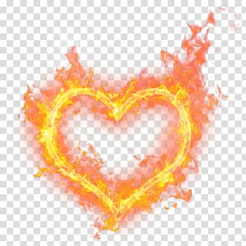 Heart of flames illustration, Heart Fire Flame Princess , Heart fire transparent background PNG clipart