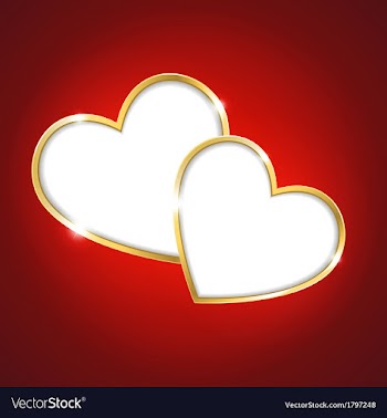  					Heart on a red background vector image														