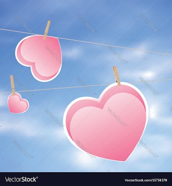 Heart on rope vector image